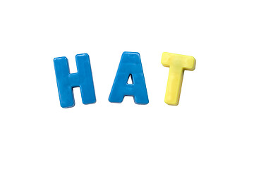 Image showing Letter magnets  HAT