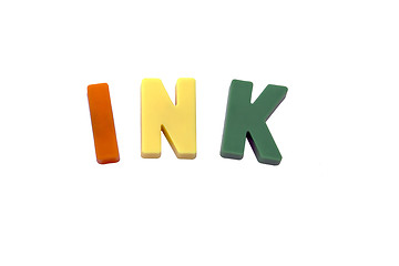 Image showing Letter magnets  ink