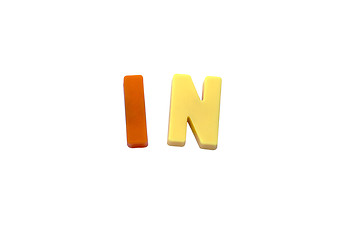 Image showing Letter magnets  IN