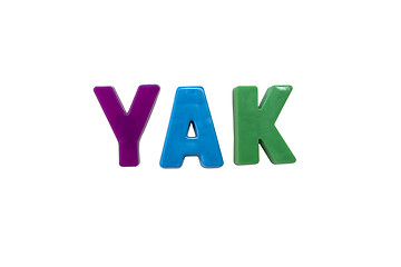 Image showing Letter magnets YAK