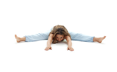 Image showing upavistha konasana wide-angle seated forward bend