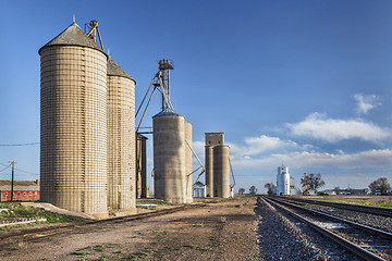 Image showing grain elevators in rural Colorado