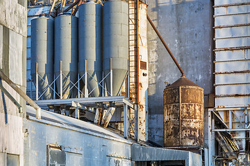 Image showing old grain elevator detail