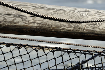 Image showing rostrum of the sailing ship 