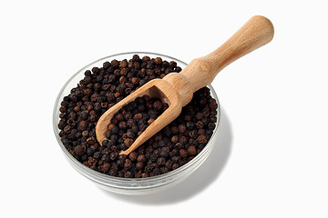 Image showing Black pepper in a bowl