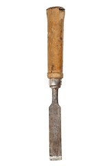 Image showing Old chisel on white background