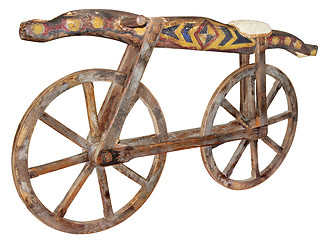 Image showing Wooden bike