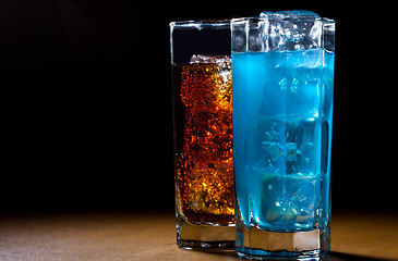 Image showing drinks with ice