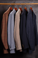 Image showing jackets on hangers