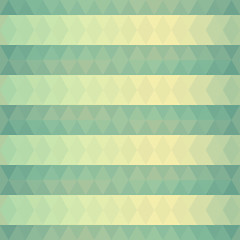 Image showing Abstract background of green triangles