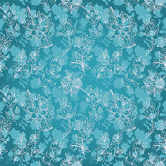 Image showing Seamless texture with flowers