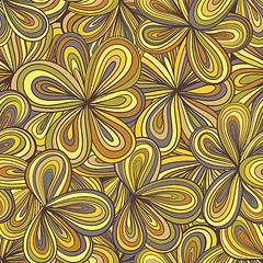 Image showing Seamless wave hand-drawn pattern, waves background