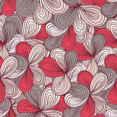 Image showing Seamless wave hand-drawn pattern, waves background