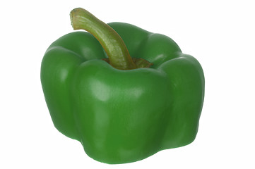 Image showing Green pepper, sliced. (with clipping path)