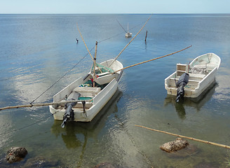 Image showing small fishing boats