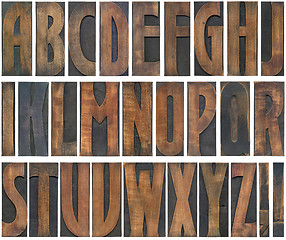 Image showing Wooden Letters Cutout