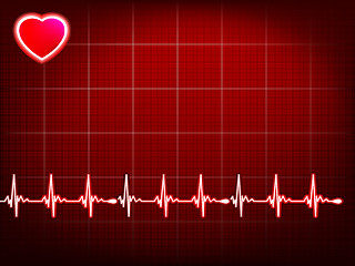 Image showing Abstract heart beats cardiogram. EPS 10