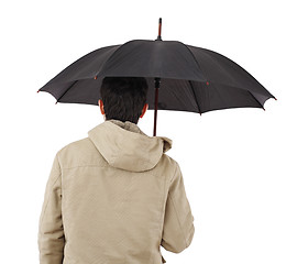 Image showing Man with umbrella