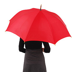 Image showing Woman with umbrella