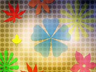 Image showing Flowers & Leafs - background