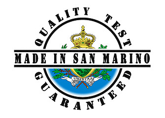 Image showing Quality test guaranteed stamp 