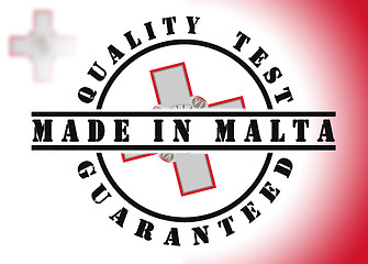 Image showing Quality test guaranteed stamp 