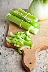 Image showing fresh organic celery and fennel 