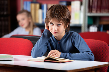 Image showing Portrait Of Confused Schoolboy