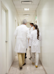 Image showing Medical Professionals Walking In Corridor