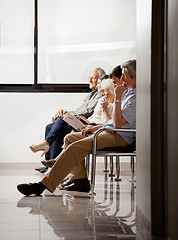 Image showing People Sitting In Waiting Area