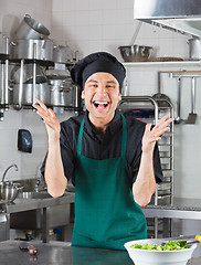 Image showing Male Chef Gesturing In Kitchen