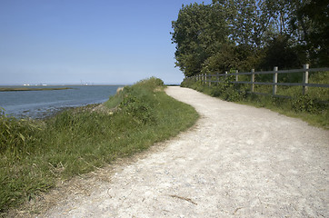 Image showing River side footpath