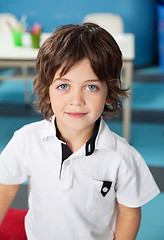 Image showing Cute Boy In Casuals At Kindergarten