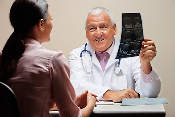 Image showing Radiologist Showing X-ray To Patient