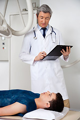 Image showing Radiologist With Patient At Clinic