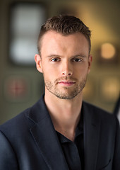 Image showing Handsome Businessman At Coffeeshop