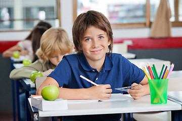 Image showing Schoolboy Smiling