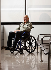 Image showing Senior Man On Wheelchair