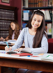 Image showing Teenage Schoolgirl Smiling