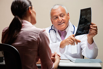Image showing Radiologist Explaining X-ray To Patient