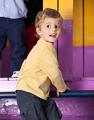 Image showing Little Boy Playing In Kindergarten