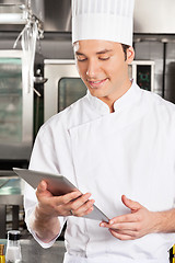 Image showing Chef Using Digital Tablet