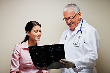 Image showing Radiologist Showing X-ray To Patient