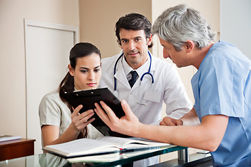 Image showing Medical Professionals at Reception