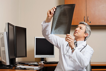 Image showing Radiologist Reviewing Shoulder X-ray