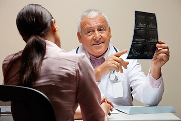 Image showing Radiologist Showing X-ray To Patient