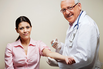 Image showing Female Patient Having Blood Test