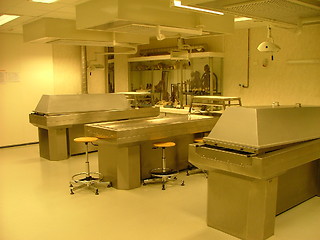 Image showing autopsy room in a medical faculty