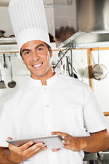 Image showing Male Chef With Digital Tablet
