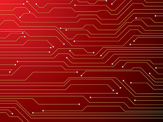 Image showing circuit board red